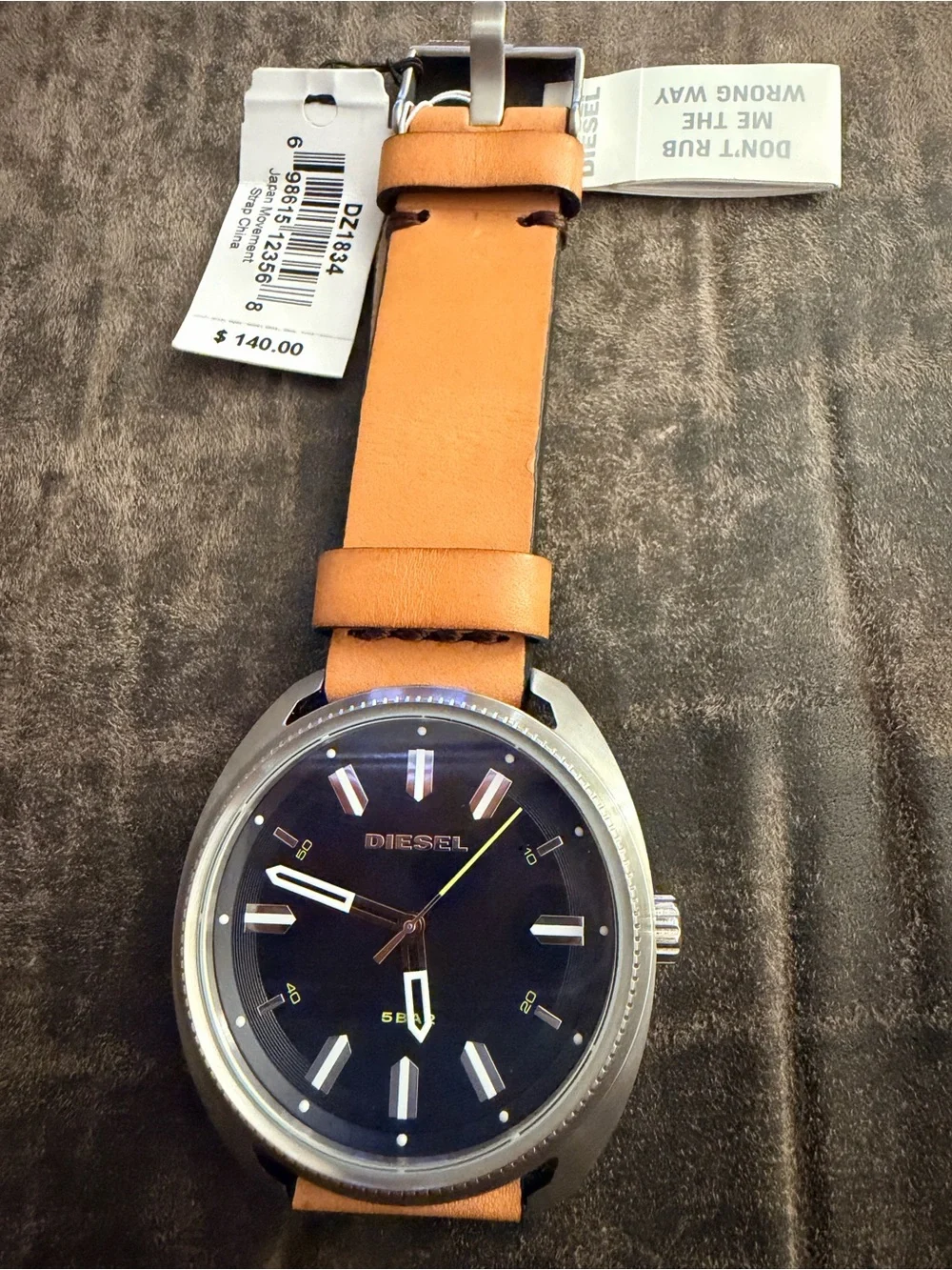 Diesel DZ1834 Men's Watch with Tan Leather Strap
